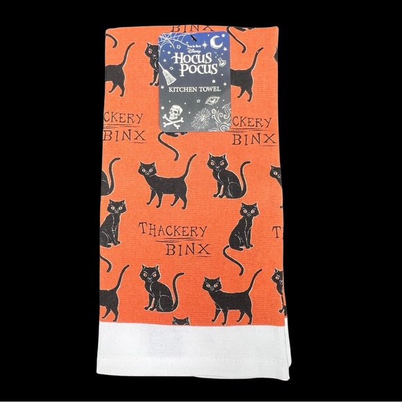 Disney Other - Disney NEW Kitchen Towel Hocus Pocus Halloween Thackery Binx Black Cat NWT